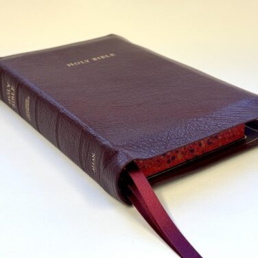 Allan KJV 53C Longprimer Burgundy Red Highland Goatskin Bible - Speckled Page Edges FIRST EDITION