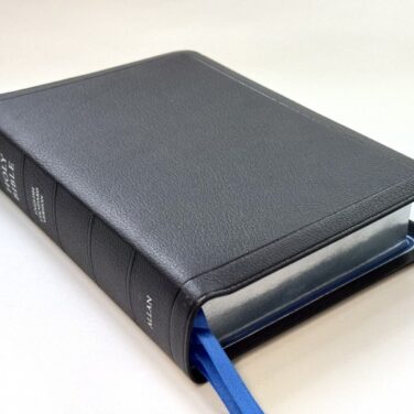 Allan ESV Single Column Reference Edition Black Goatskin with Blue SILVER LINE Edition Bible