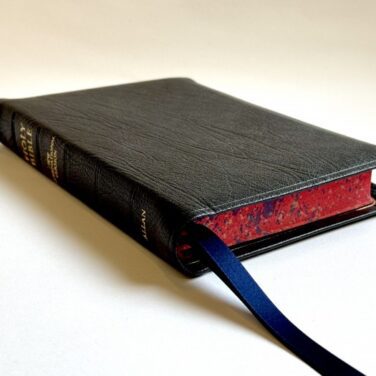 Allan NIV Classic Reference Edition Black Highland Goatskin Bible - Speckled Edges