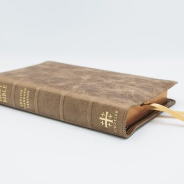 Schuyler Personal Size Quentel ESV, Sandstone Calfskin Bible