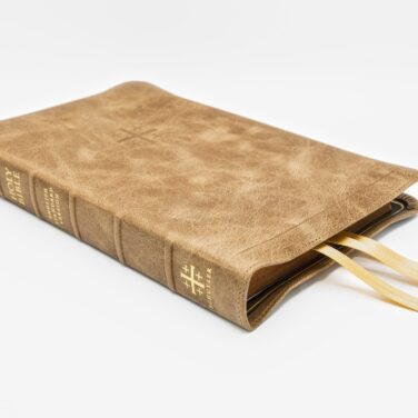 Schuyler Quentel ESV, Full Yapp Sandstone Calfskin Bible – PREORDER