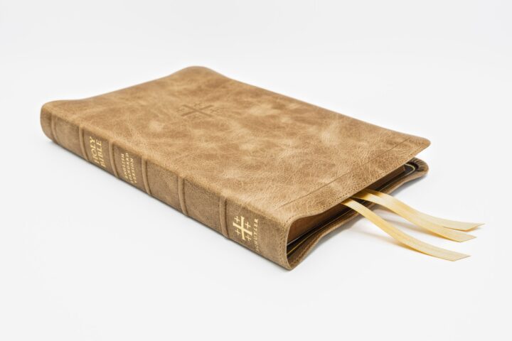 Schuyler Quentel ESV, Full Yapp Sandstone Calfskin Bible – PREORDER