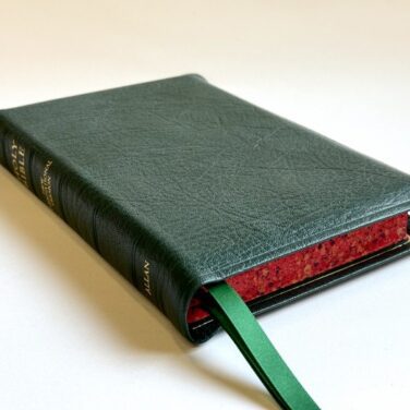 Allan NIV Classic Reference Edition Green Highland Goatskin Bible - Speckled Edges