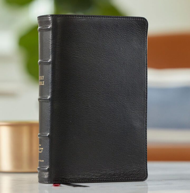 Nelson NKJV Single-Column Verse-by-Verse Reference Bible, Black Goatskin