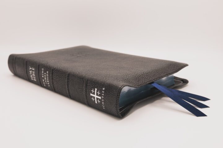 Schuyler Stridon NKJV, Full Yapp Black Pearl Calfskin Bible - Image 4