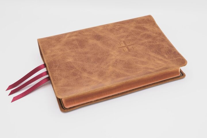 Schuyler Stridon NKJV, Desert Camel Calfskin Bible - Image 4