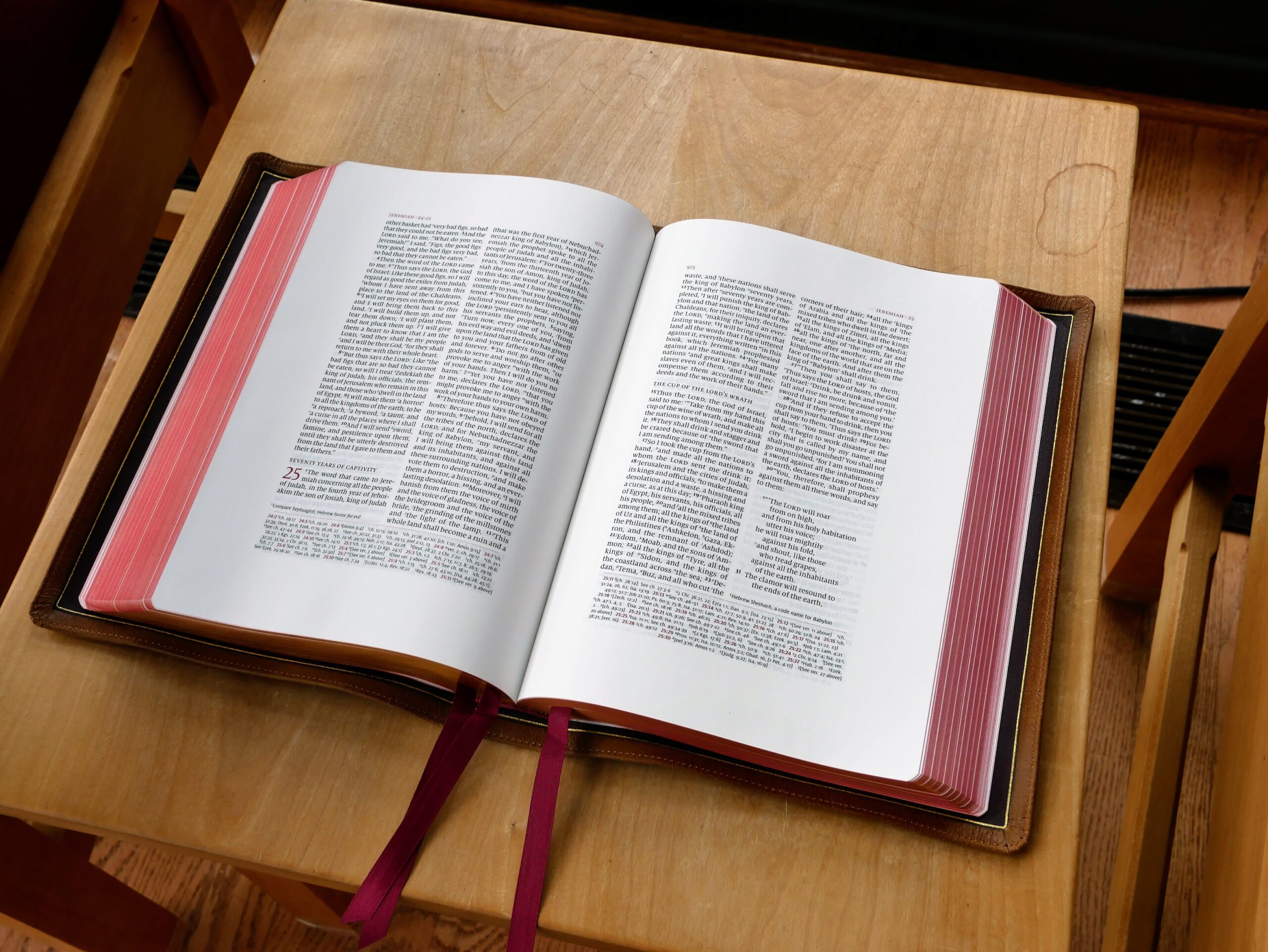 Schuyler Wide Margin Quentel NKJV, Desert Camel Calfskin Bible - Image 2