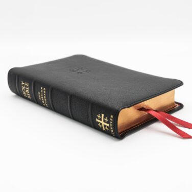 Schuyler Personal Size Quentel NASB, Black Goatskin Bible