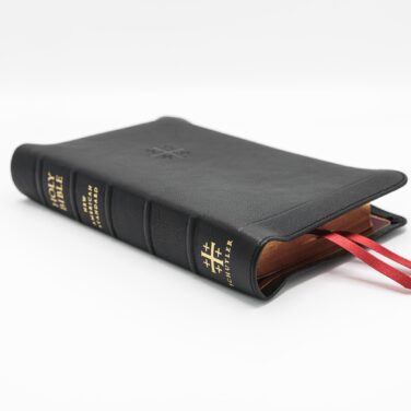 Schuyler Personal Size Quentel NASB, Full Yapp Black Goatskin Bible