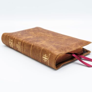 Schuyler Personal Size Quentel NASB, Full Yapp Desert Camel Calfskin Bible