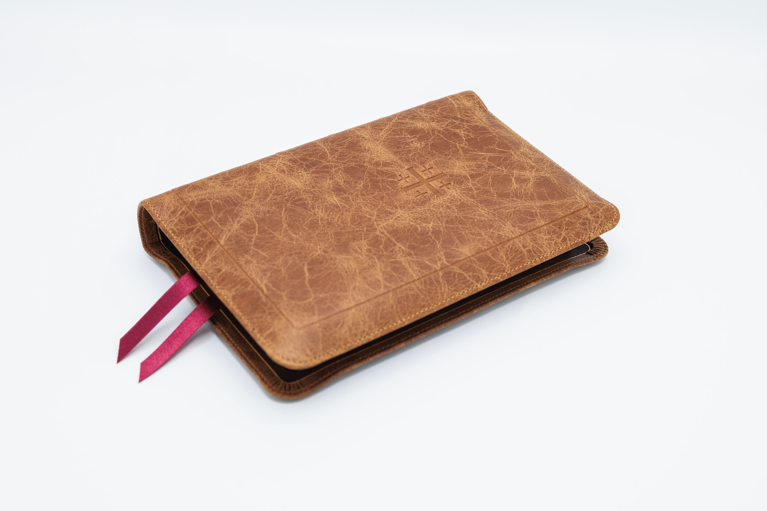 Imperfect A40 Schuyler Personal Size Quentel NASB, Full Yapp Desert Camel Calfskin Bible - Image 4