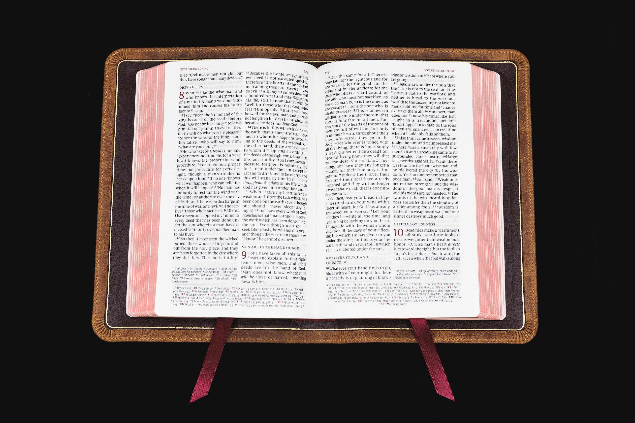 Imperfect A40 Schuyler Personal Size Quentel NASB, Full Yapp Desert Camel Calfskin Bible - Image 3