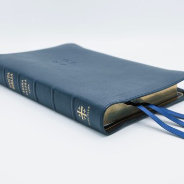 Schuyler Casiodoro RVR60, Full Yapp Cuero De Cabra Azul Imperial Biblia