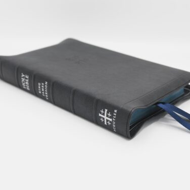 Schuyler Canterbury KJV, Full Yapp Black Pearl Calfskin Bible