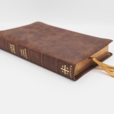 Schuyler Canterbury KJV <em>with Creeds</em>, Chestnut Calfskin Bible