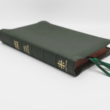 Schuyler Canterbury KJV, Full Yapp Dark Green Goatskin Bible