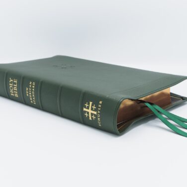 Schuyler Quentel NASB, Full Yapp Dark Green Goatskin Bible