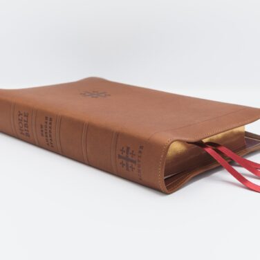 Schuyler Quentel NASB, Full Yapp Saddle Brown Calfskin Bible