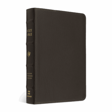 Crossway ESV Large Print Compact Bible, Red Letter, Buffalo Leather, Deep Brown