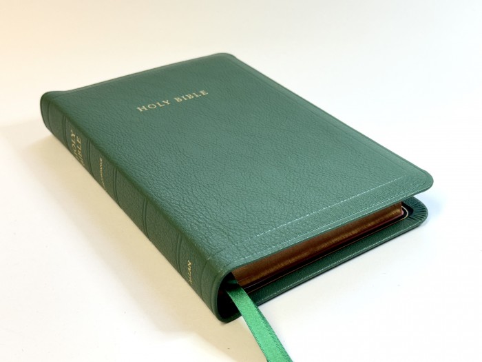Allan KJV 44 Longprimer Thinline Lincoln Green Goatskin Bible