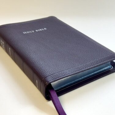Allan KJV 44 Longprimer Thinline Purple Goatskin Bible, Silverline Edition