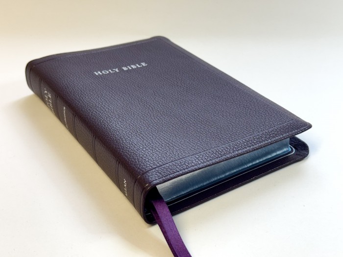 Allan KJV 44 Longprimer Thinline Purple Goatskin Bible, Silverline Edition