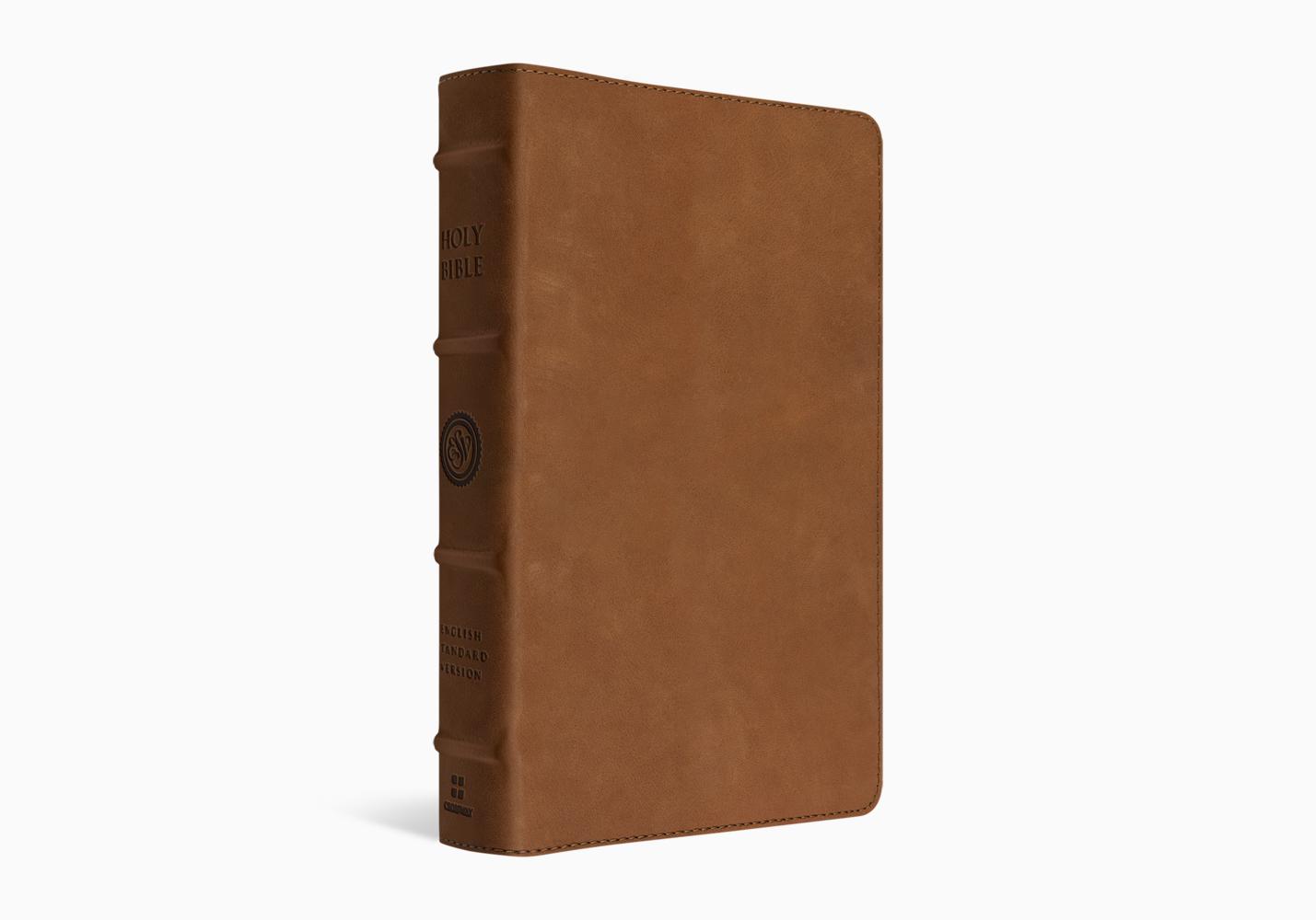 Crossway ESV Heirloom Bible, Alpha: Personal Size Edition, British Tan Cowhide
