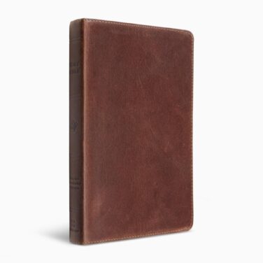 Crossway ESV Thinline Bible, Red Letter, Saddle Brown Full Grain Leather