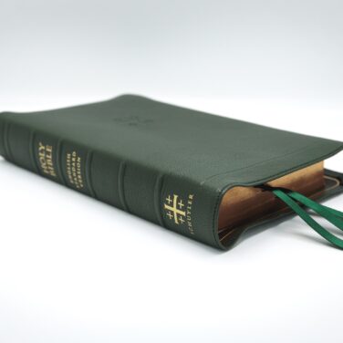 Schuyler Treveris ESV, Full Yapp Dark Green Goatskin Bible