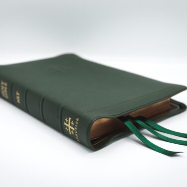 Schuyler Quentel NLT, Full Yapp Dark Green Goatskin Bible