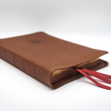 Schuyler Quentel NLT, Full Yapp Saddle Brown Calfskin Bible