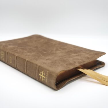 Schuyler Quentel NLT, Full Yapp Sandstone Calfskin Bible