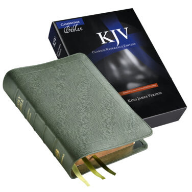 Cambridge KJV Clarion Reference Bible, Full Yapp Dark Green Buffalo Calfskin