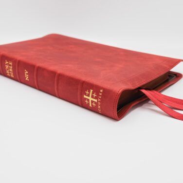 Schuyler Quentel NIV, Full Yapp Marbled Crimson Calfskin Bible