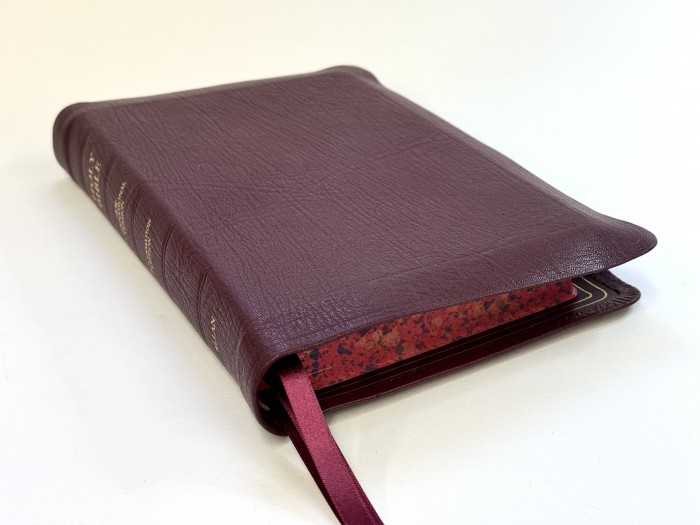 Allan NIV Proclamation Edition Burgundy Highland Goatskin Bible - Speckled Edges FIRST EDITION
