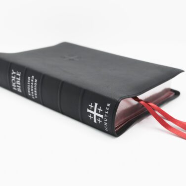 Schuyler Wide Margin Quentel ESV, Black Goatskin Bible