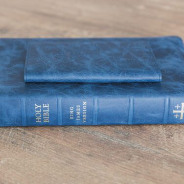 Schuyler Pocket Journal Marbled Sapphire Calfskin