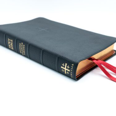 Schuyler Quentel RSV <em>with Apocrypha</em>, Black Goatskin Bible &ndash; PREORDER