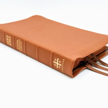 Schuyler Quentel RSV <em>with Apocrypha</em>, Full Yapp British Tan Goatskin Bible &ndash; PREORDER
