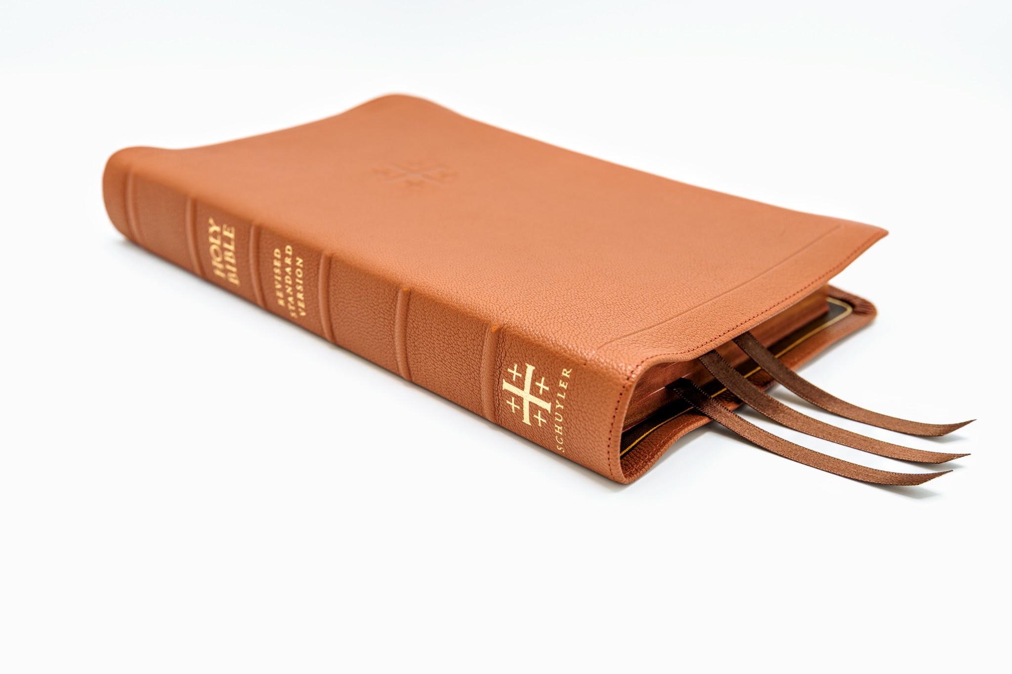 Schuyler Quentel RSV <em>with Apocrypha</em>, Full Yapp British Tan Goatskin Bible – PREORDER
