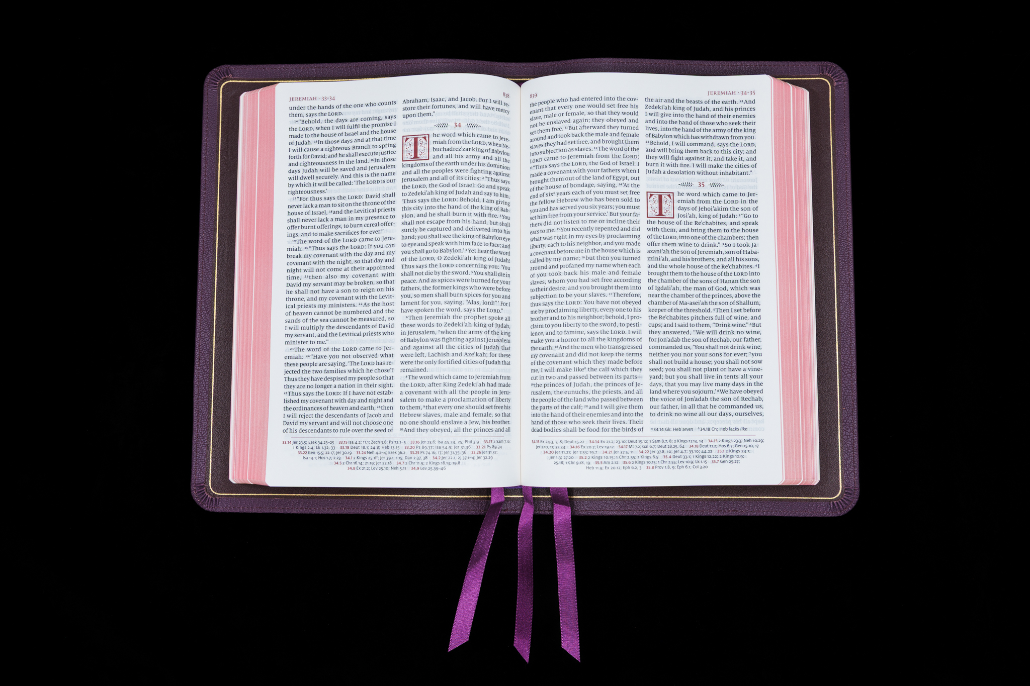 Schuyler Quentel RSV <em>with Apocrypha</em>, Full Yapp Dark Purple Goatskin Bible – PREORDER - Image 3