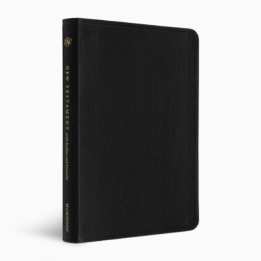 Crossway ESV New Testament with Psalms and Proverbs, Genuine Leather, Black