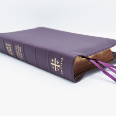 Schuyler Stridon ESV, Full Yapp Dark Purple Goatskin Bible &ndash; PREORDER
