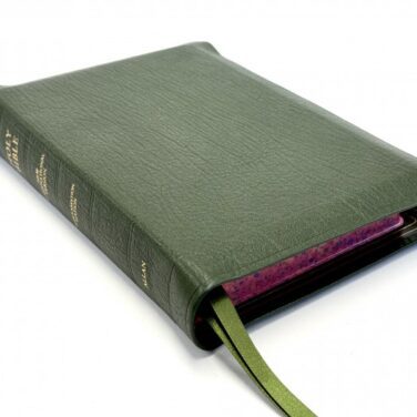 Allan NIV Proclamation Edition Olive Green Highland Goatskin Bible - Speckled Edges FIRST EDITION