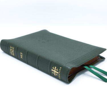 Schuyler Personal Size Quentel NLT, Full Yapp Dark Green Goatskin Bible &ndash; PREORDER