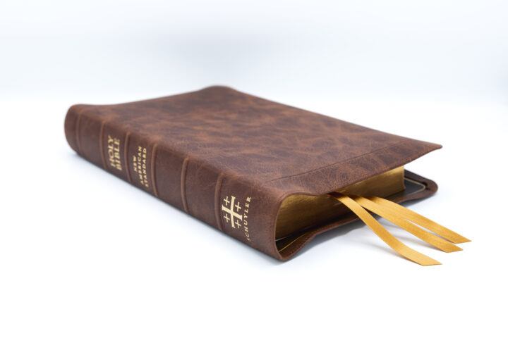 Schuyler Quentel NASB, Full Yapp Chestnut Calfskin Bible | EvBible.com