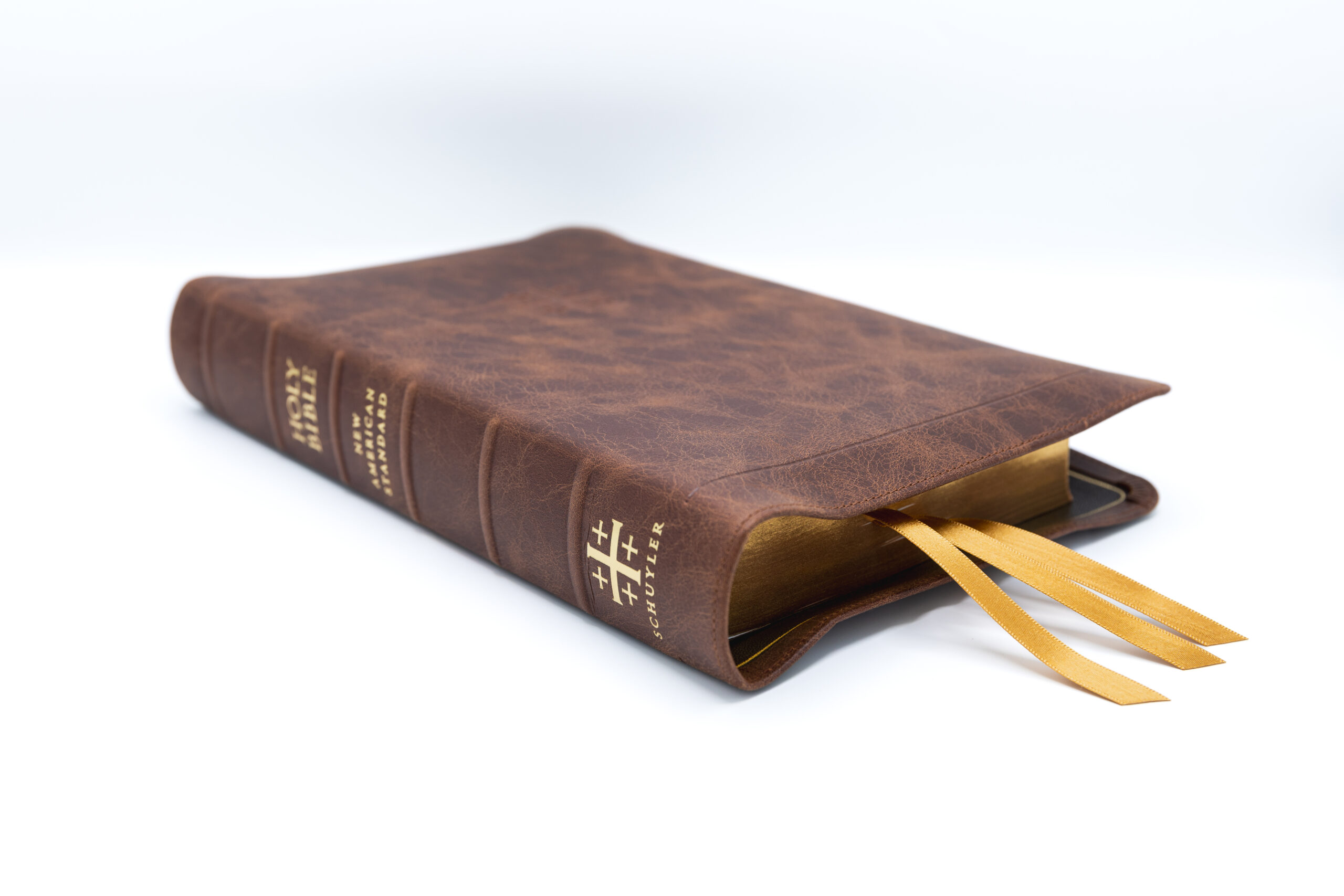 Schuyler Quentel NASB, Full Yapp Chestnut Calfskin Bible – PREORDER