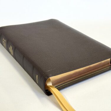 Allan NASB Readers Edition, Chocolate Brown Goatskin Bible