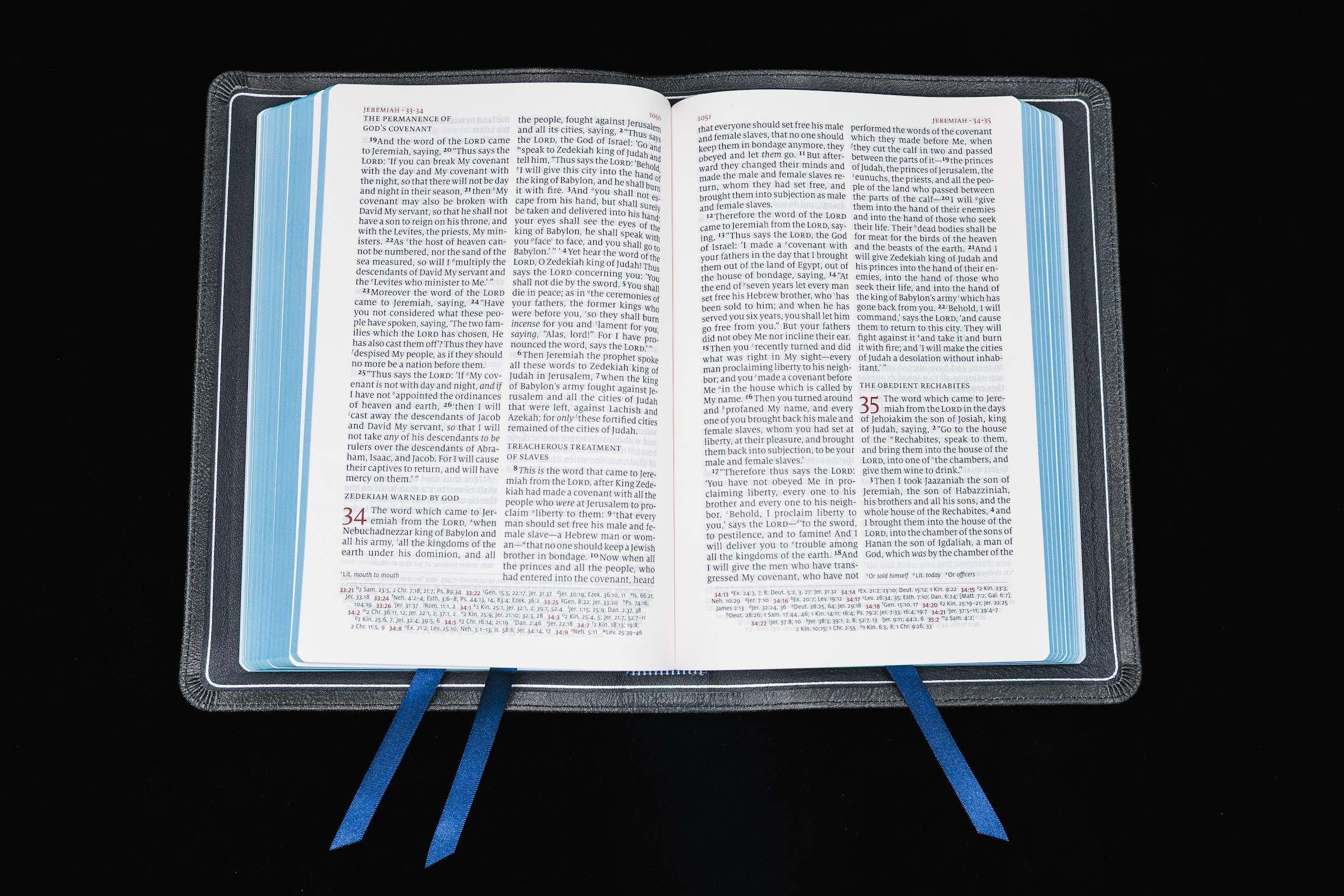 Schuyler Quentel NKJV, Full Yapp Black Pearl Calfskin Bible - Image 3