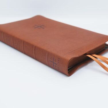 Schuyler Quentel NKJV, Full Yapp Saddle Brown Calfskin Bible